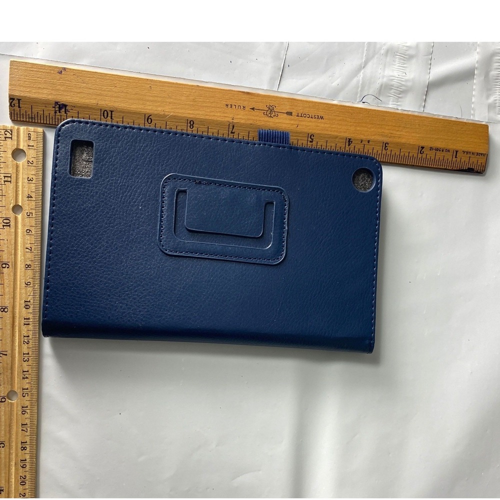 Blue Faux Leather‎ Tablet Case Stand Cover for 7 inch Tablets